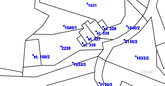 Parcela st. 326 v KÚ Čermná v Krkonoších, Katastrální mapa