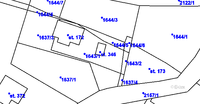 Parcela st. 346 v KÚ Čermná v Krkonoších, Katastrální mapa