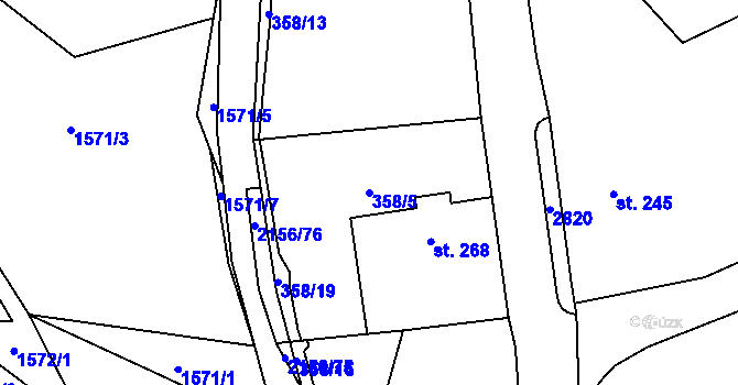 Parcela st. 358/5 v KÚ Čermná v Krkonoších, Katastrální mapa