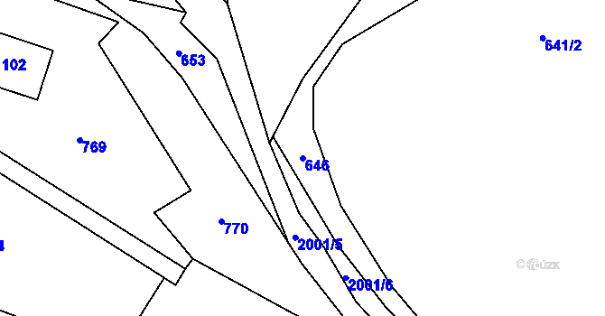 Parcela st. 646 v KÚ Čermná v Krkonoších, Katastrální mapa