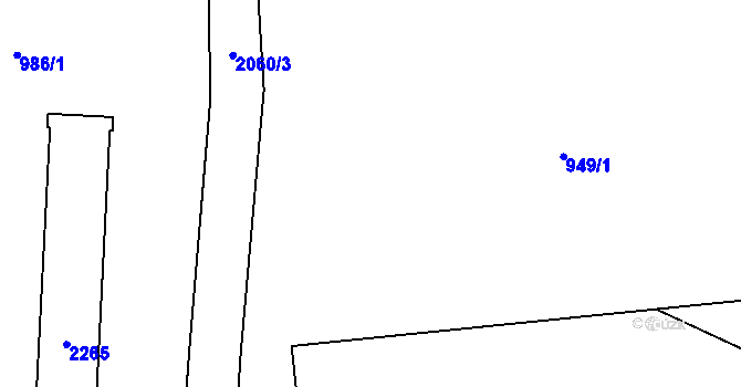 Parcela st. 2060/2 v KÚ Čermná v Krkonoších, Katastrální mapa
