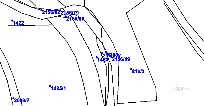 Parcela st. 2156/22 v KÚ Čermná v Krkonoších, Katastrální mapa