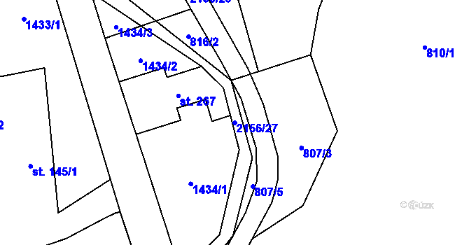 Parcela st. 2156/27 v KÚ Čermná v Krkonoších, Katastrální mapa