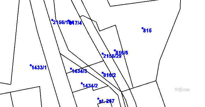 Parcela st. 2156/29 v KÚ Čermná v Krkonoších, Katastrální mapa