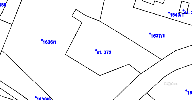Parcela st. 372 v KÚ Čermná v Krkonoších, Katastrální mapa