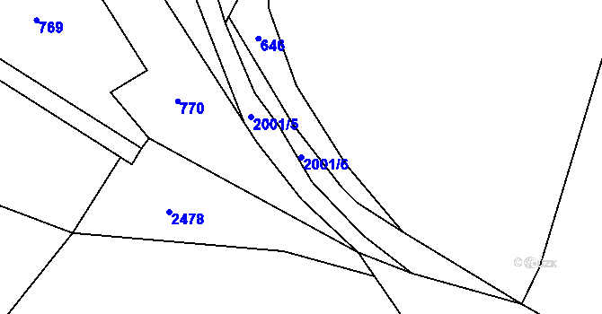 Parcela st. 2001/6 v KÚ Čermná v Krkonoších, Katastrální mapa