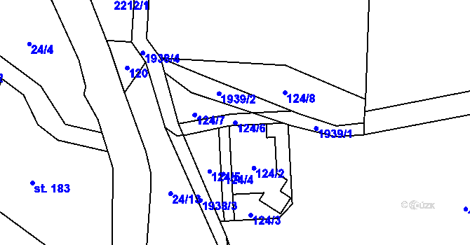 Parcela st. 124/6 v KÚ Čermná v Krkonoších, Katastrální mapa