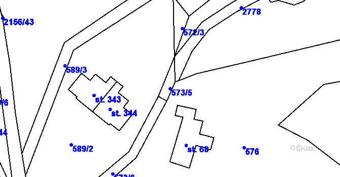 Parcela st. 573/5 v KÚ Čermná v Krkonoších, Katastrální mapa