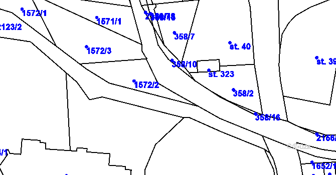 Parcela st. 1572/5 v KÚ Čermná v Krkonoších, Katastrální mapa