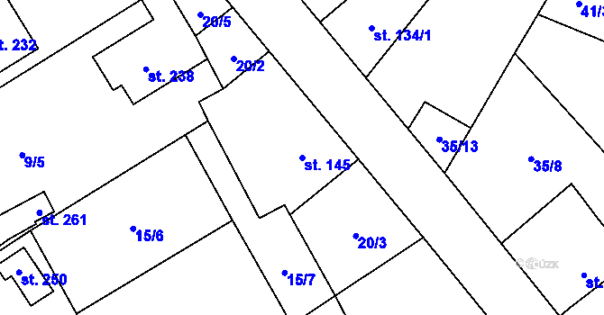 Parcela st. 145 v KÚ Malá Čermná nad Orlicí, Katastrální mapa