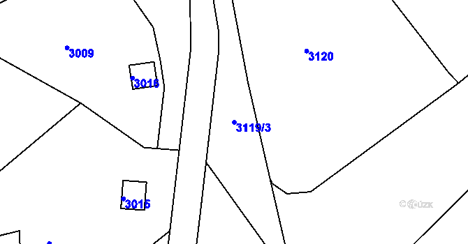 Parcela st. 3119/3 v KÚ Velká Čermná nad Orlicí, Katastrální mapa