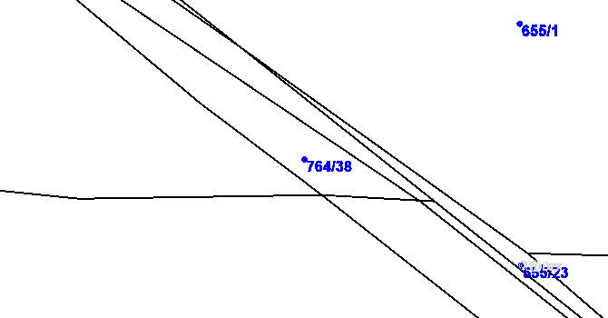 Parcela st. 764/38 v KÚ Černá, Katastrální mapa
