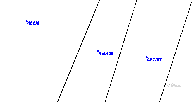 Parcela st. 460/38 v KÚ Černá, Katastrální mapa