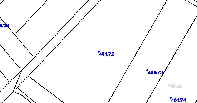 Parcela st. 461/72 v KÚ Černá, Katastrální mapa