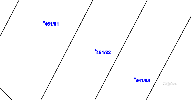 Parcela st. 461/82 v KÚ Černá, Katastrální mapa