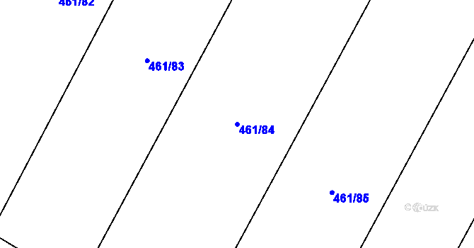 Parcela st. 461/84 v KÚ Černá, Katastrální mapa