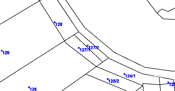 Parcela st. 127/2 v KÚ Černá Hora, Katastrální mapa