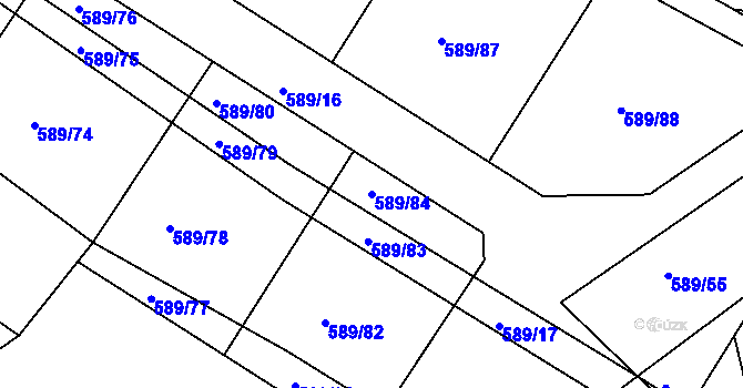 Parcela st. 589/84 v KÚ Černá v Pošumaví, Katastrální mapa
