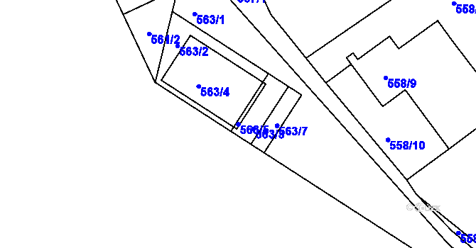Parcela st. 563/5 v KÚ Černá v Pošumaví, Katastrální mapa