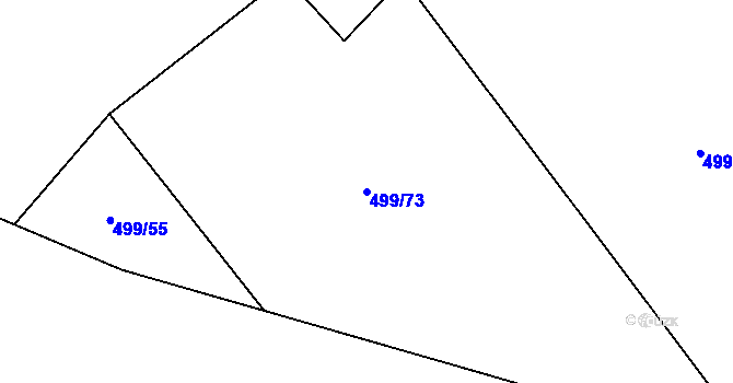 Parcela st. 499/73 v KÚ Černá v Pošumaví, Katastrální mapa