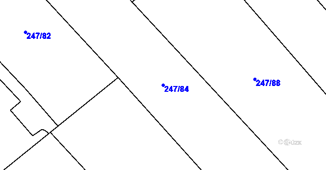 Parcela st. 247/84 v KÚ Černá v Pošumaví, Katastrální mapa