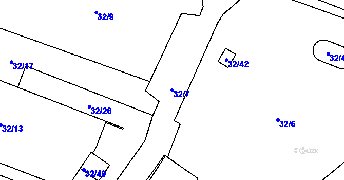 Parcela st. 32/7 v KÚ Černá v Pošumaví, Katastrální mapa