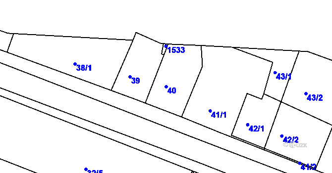 Parcela st. 40 v KÚ Černá v Pošumaví, Katastrální mapa