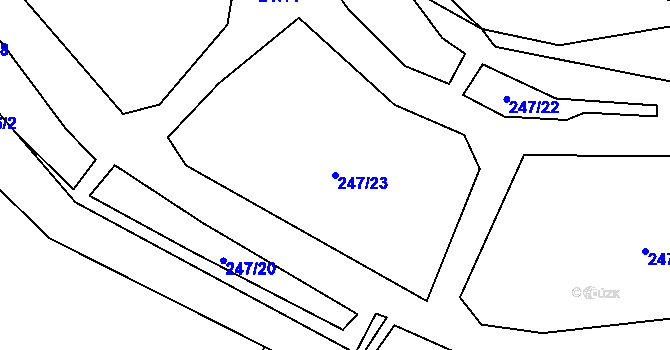 Parcela st. 247/23 v KÚ Černá v Pošumaví, Katastrální mapa