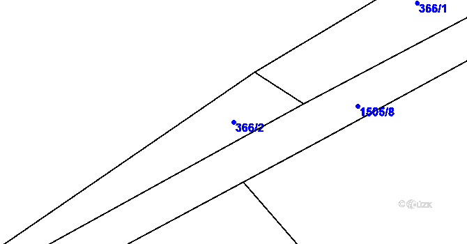 Parcela st. 366/2 v KÚ Černá v Pošumaví, Katastrální mapa