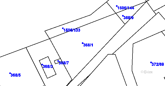 Parcela st. 368/1 v KÚ Černá v Pošumaví, Katastrální mapa