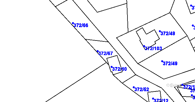 Parcela st. 372/67 v KÚ Černá v Pošumaví, Katastrální mapa