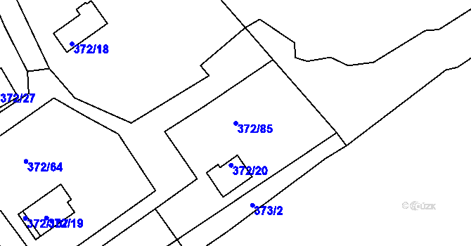 Parcela st. 372/85 v KÚ Černá v Pošumaví, Katastrální mapa