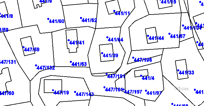 Parcela st. 441/39 v KÚ Černá v Pošumaví, Katastrální mapa