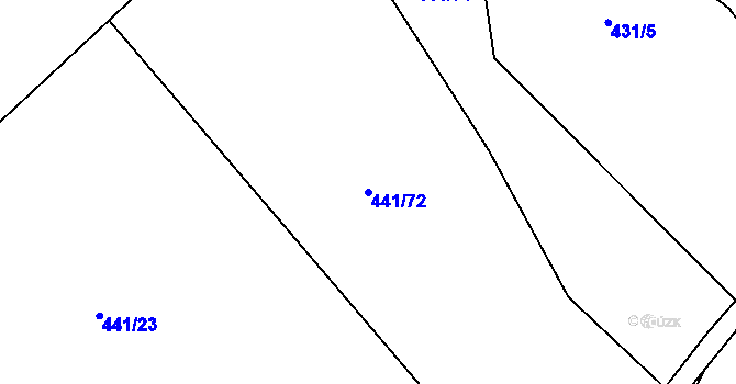 Parcela st. 441/72 v KÚ Černá v Pošumaví, Katastrální mapa