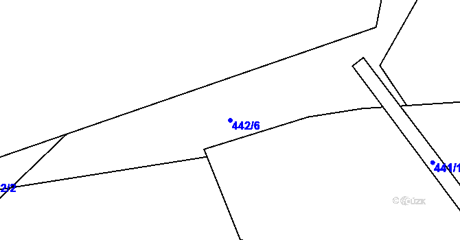 Parcela st. 442/6 v KÚ Černá v Pošumaví, Katastrální mapa
