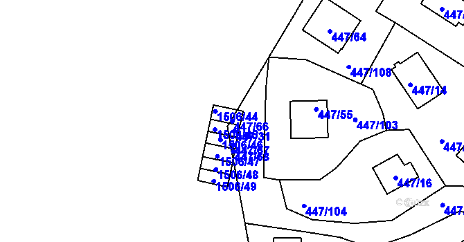 Parcela st. 447/66 v KÚ Černá v Pošumaví, Katastrální mapa