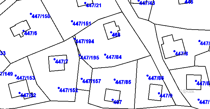 Parcela st. 447/84 v KÚ Černá v Pošumaví, Katastrální mapa