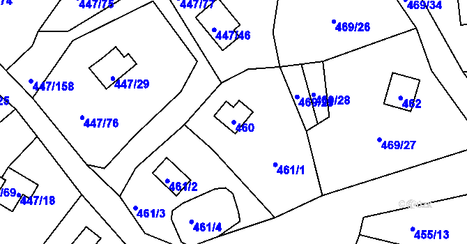 Parcela st. 460 v KÚ Černá v Pošumaví, Katastrální mapa
