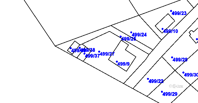 Parcela st. 499/27 v KÚ Černá v Pošumaví, Katastrální mapa
