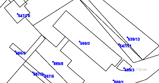 Parcela st. 569/2 v KÚ Černá v Pošumaví, Katastrální mapa