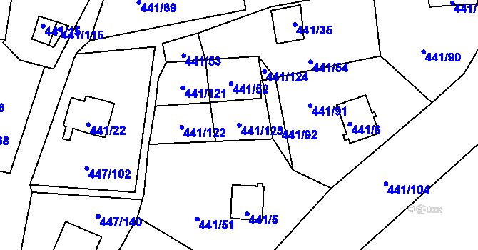 Parcela st. 441/123 v KÚ Černá v Pošumaví, Katastrální mapa