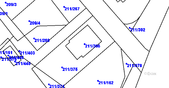 Parcela st. 211/396 v KÚ Černá v Pošumaví, Katastrální mapa