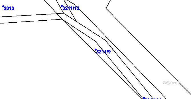 Parcela st. 3211/9 v KÚ Černá Voda, Katastrální mapa