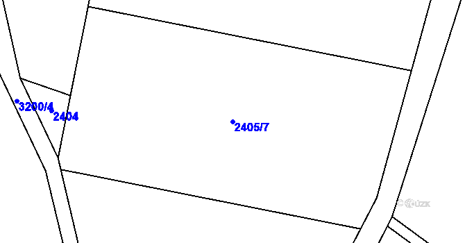 Parcela st. 2405/7 v KÚ Černá Voda, Katastrální mapa