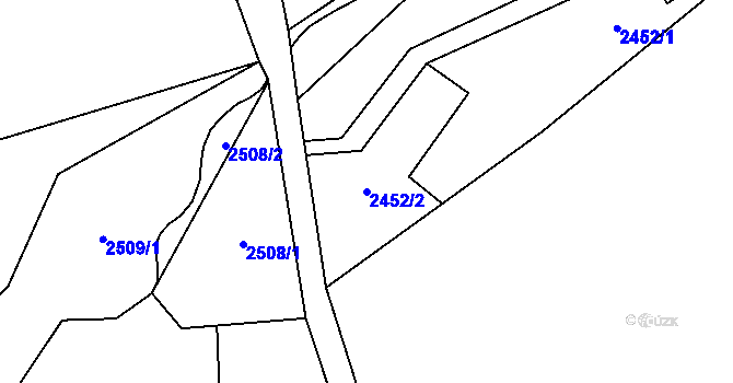 Parcela st. 2452/2 v KÚ Černá Voda, Katastrální mapa
