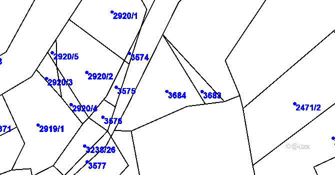 Parcela st. 2483/3 v KÚ Černá Voda, Katastrální mapa