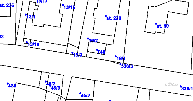 Parcela st. 271 v KÚ Černá za Bory, Katastrální mapa