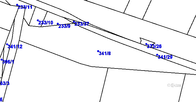 Parcela st. 341/8 v KÚ Černá za Bory, Katastrální mapa