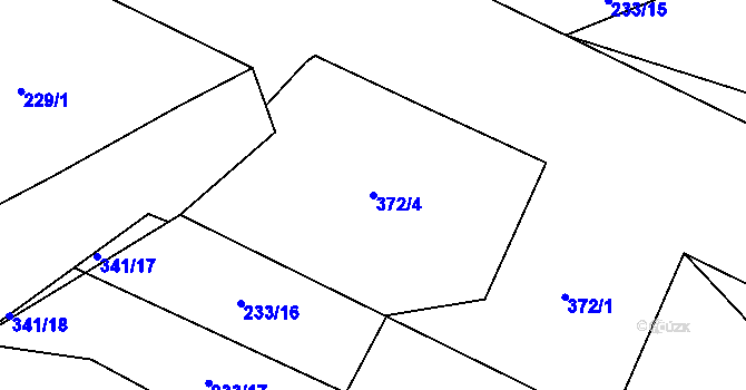 Parcela st. 372/4 v KÚ Černá za Bory, Katastrální mapa