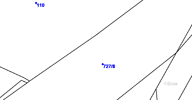 Parcela st. 727/6 v KÚ Černá za Bory, Katastrální mapa